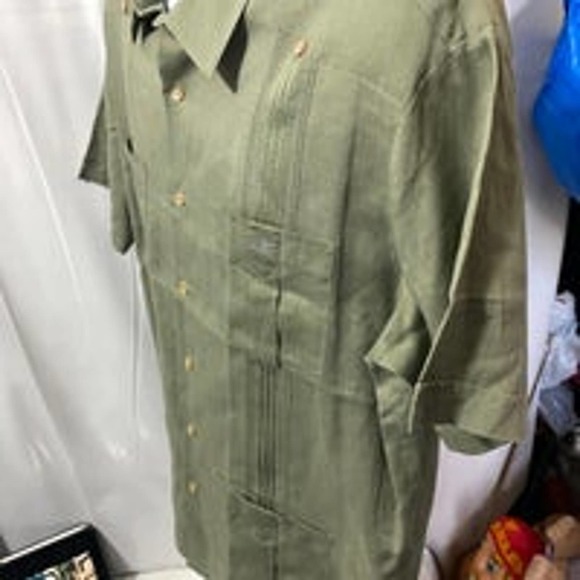 Oscar de La Renta Vintage Men's Shirt Short Sleeve Button Down XL - Panama- - Picture 3 of 11